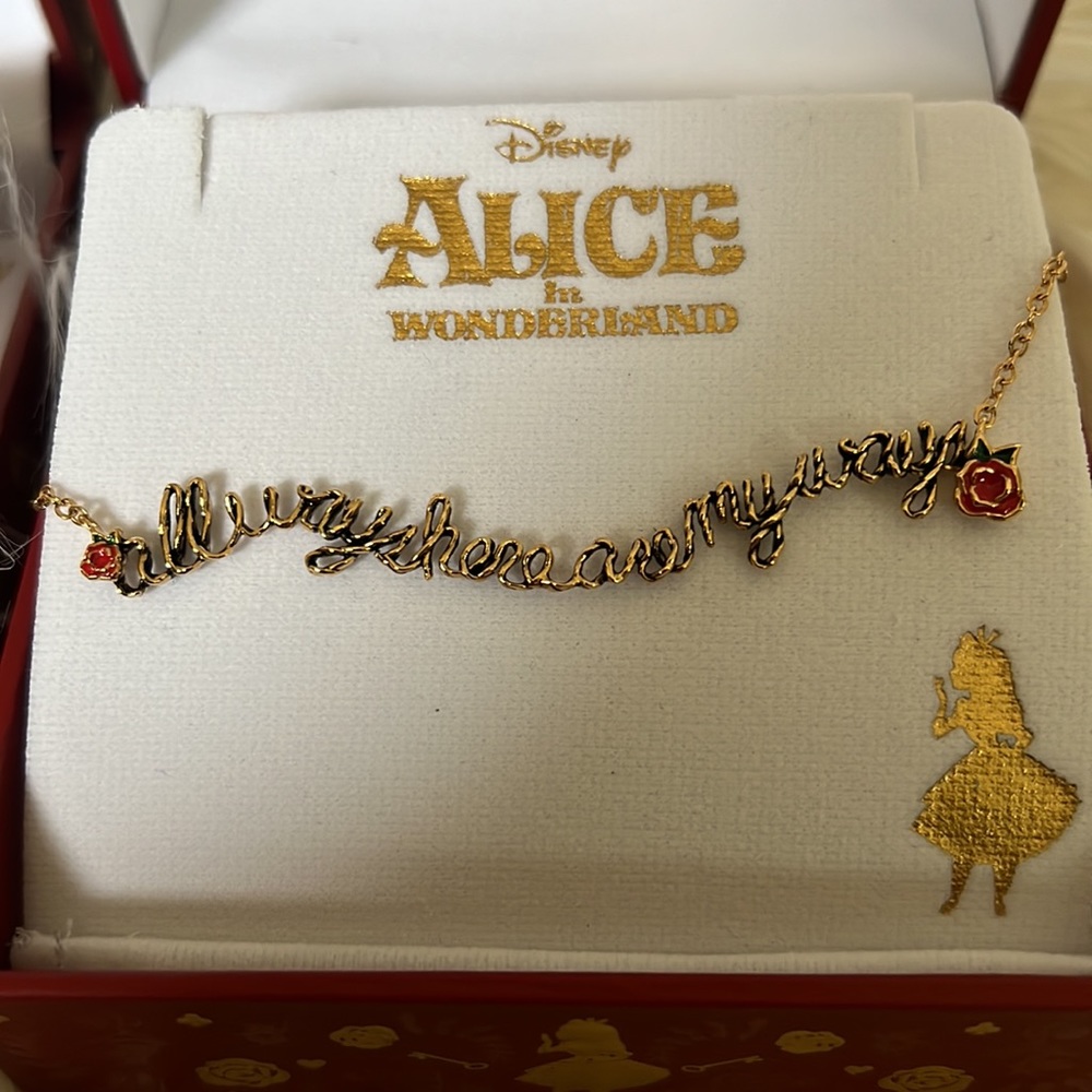 Rock love alice in wonderland necklace earring set - Picture 5 of 5